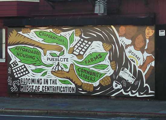 brown and green graffiti wall